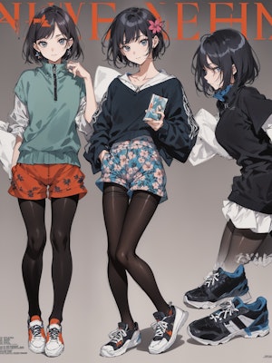 shorts and sneakers
