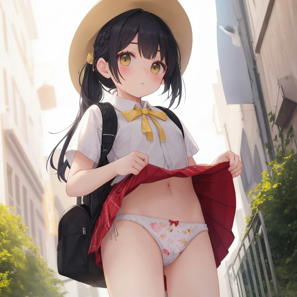 「おじさん、そんなにパンツ見たいの？かわいそうだから見せてあげるよー」