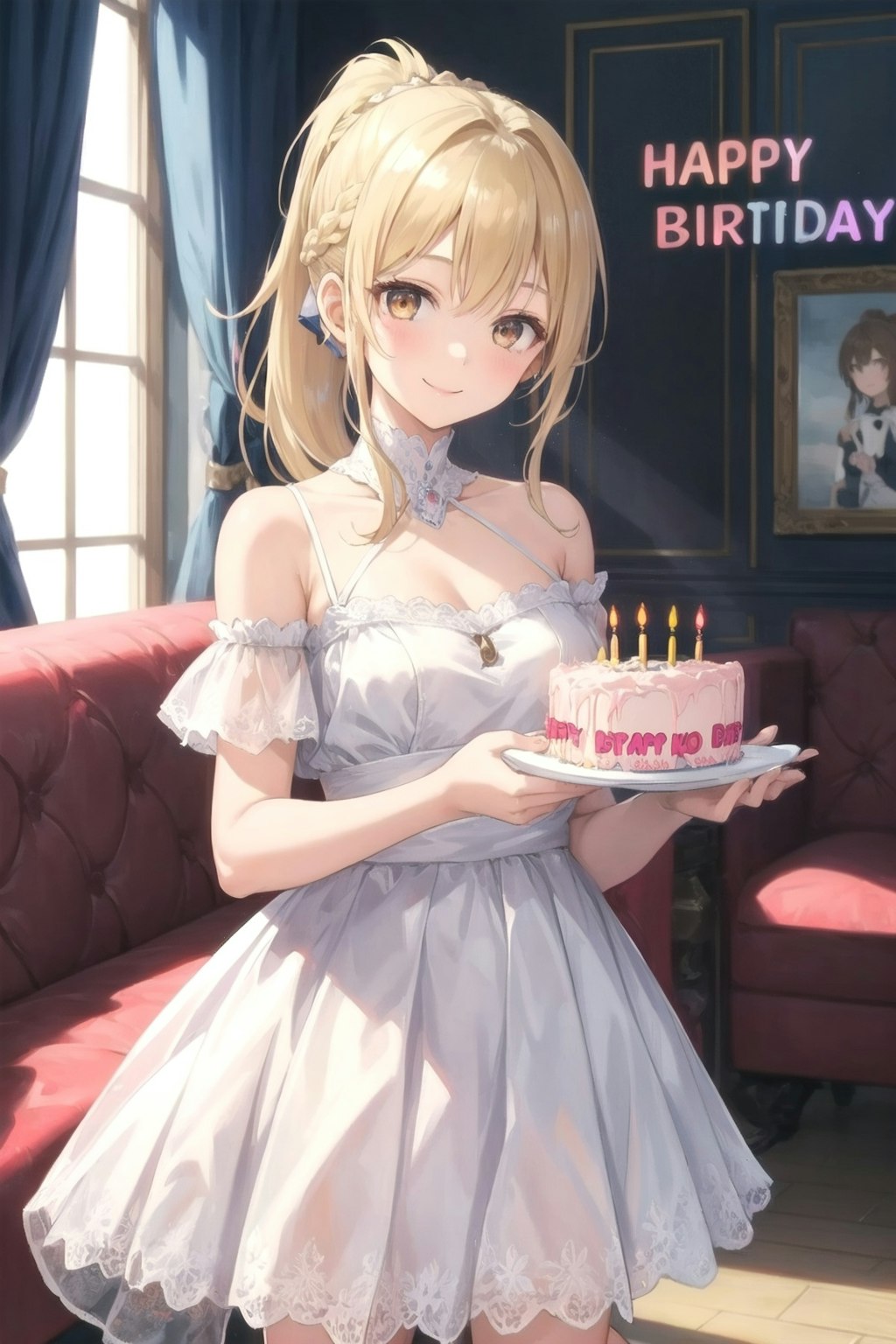 友人のお誕生日をお祝いするうちのお嬢さま