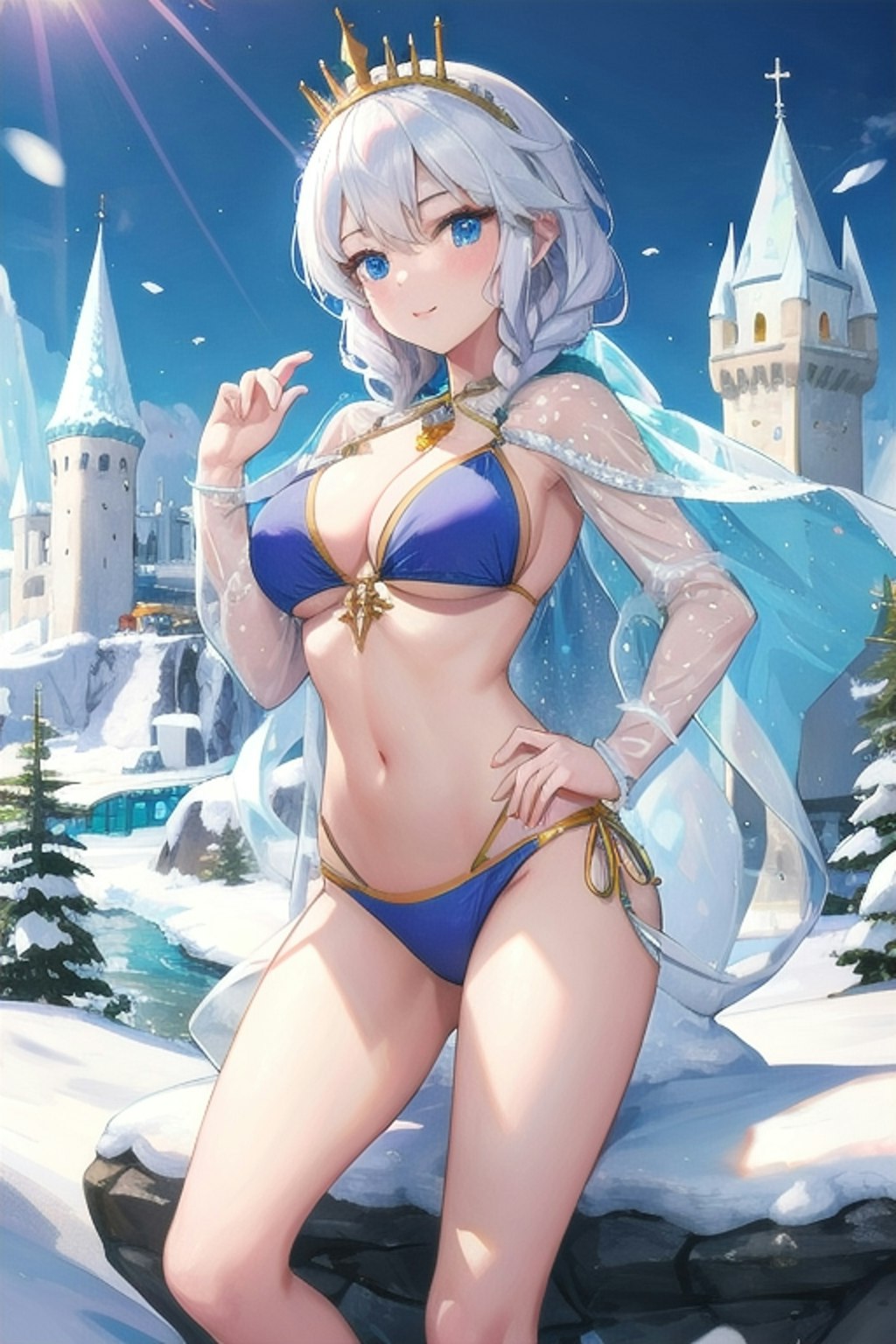 雪の女王withビキニ