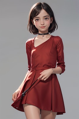 赤ドレスの少女