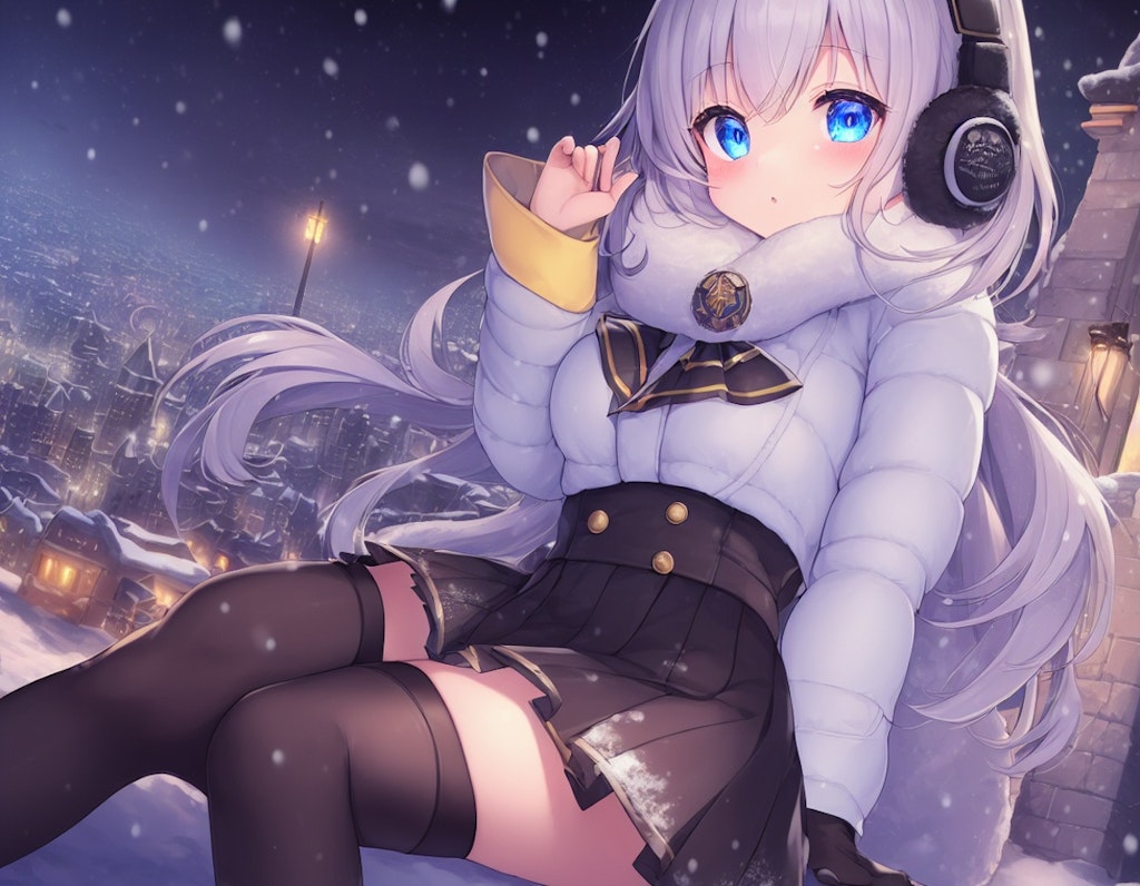 少女と雪の街