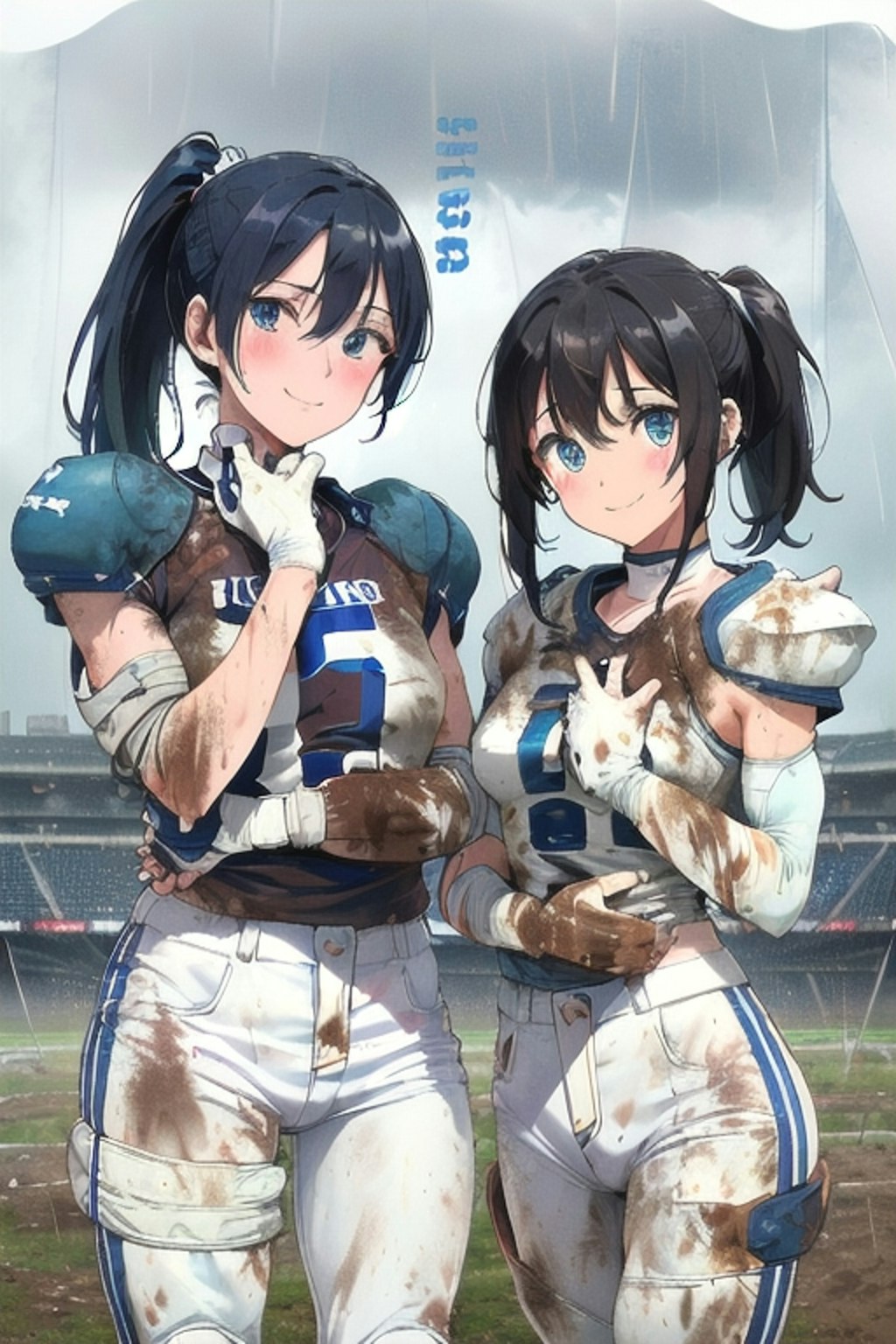 🏈泥まみれの女子アメフト 61