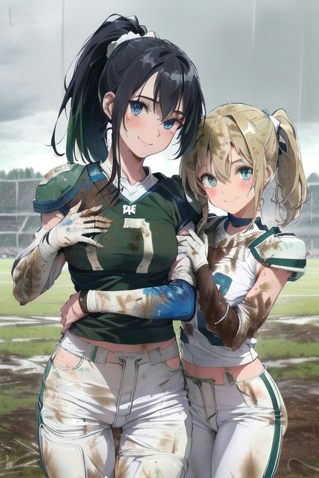 🏈泥まみれの女子アメフト 61