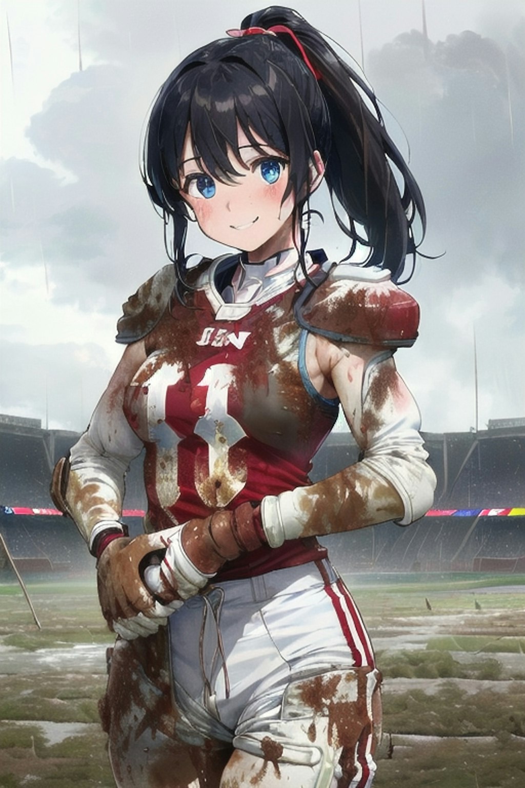 🏈泥まみれの女子アメフト 61