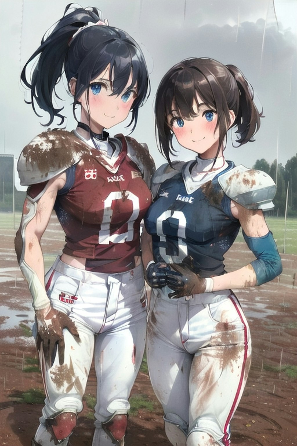 🏈泥まみれの女子アメフト 61