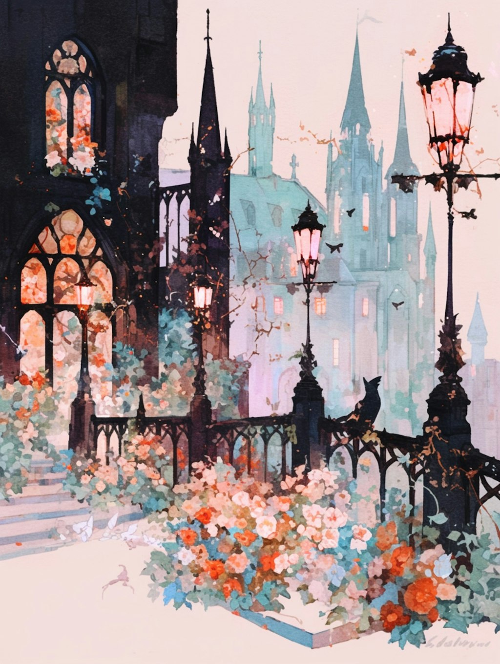 花の夜景