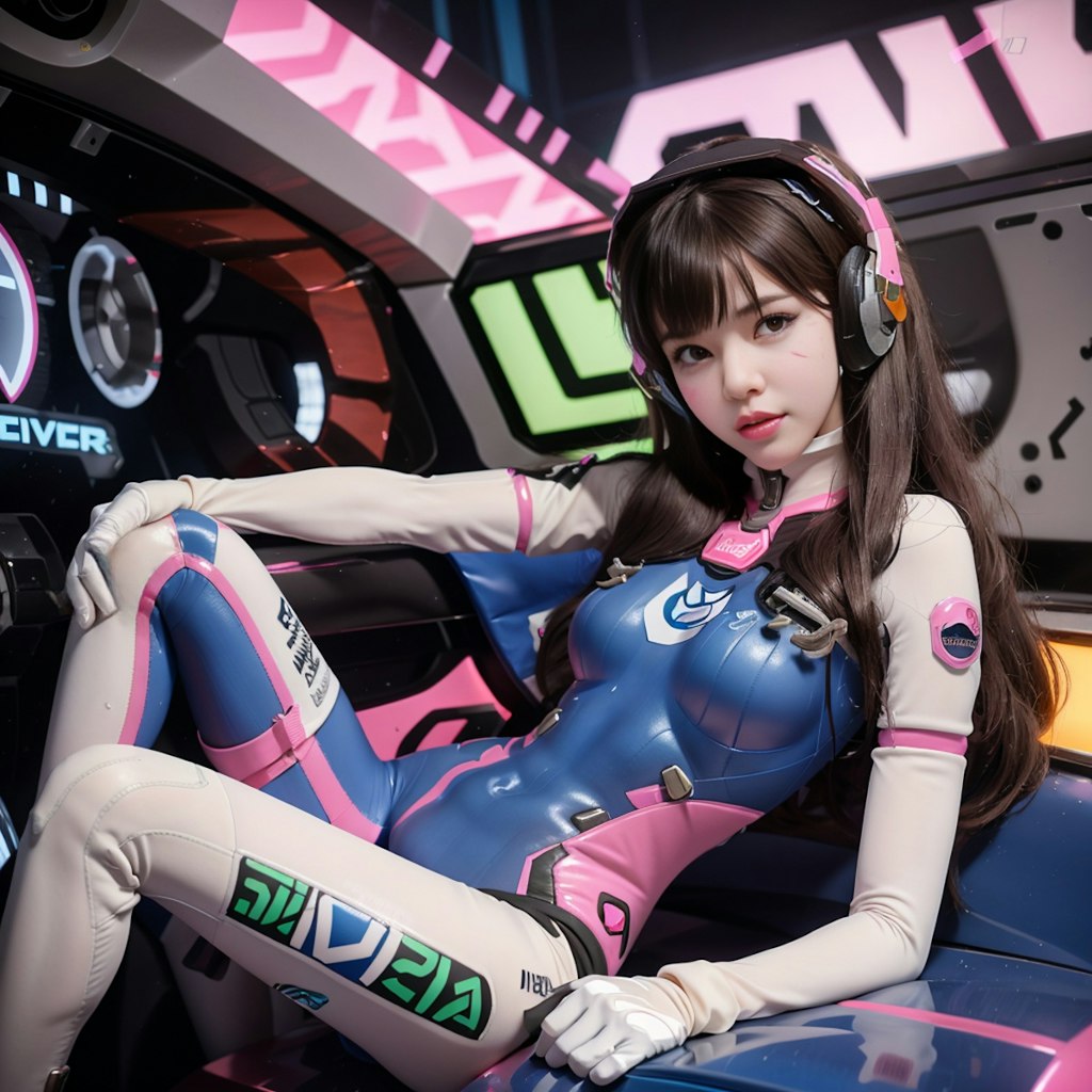 【オーバーウォッチ　D.Va】コスプレ風イラスト