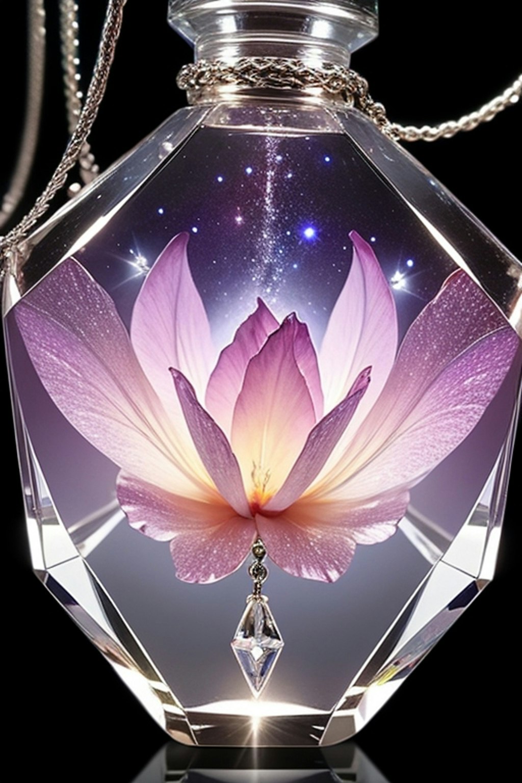 Flower and Galaxy Pendant