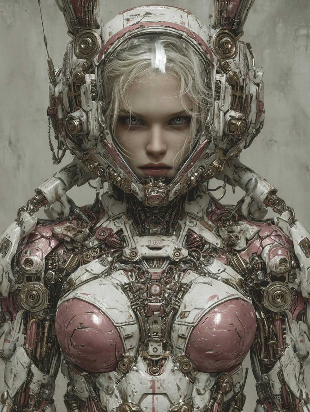 pink bunny cosmic  android girl sci-fi mode  桃色機械化兎耳隊