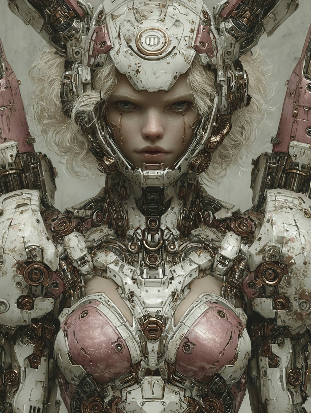 pink bunny cosmic  android girl sci-fi mode  桃色機械化兎耳隊