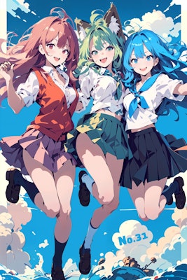 【31】High School Girls [red＆green＆blue]