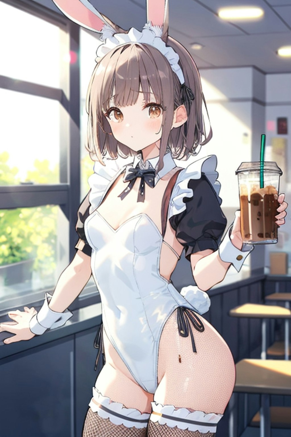 アイスコーヒーを運ぶ？メイドさん