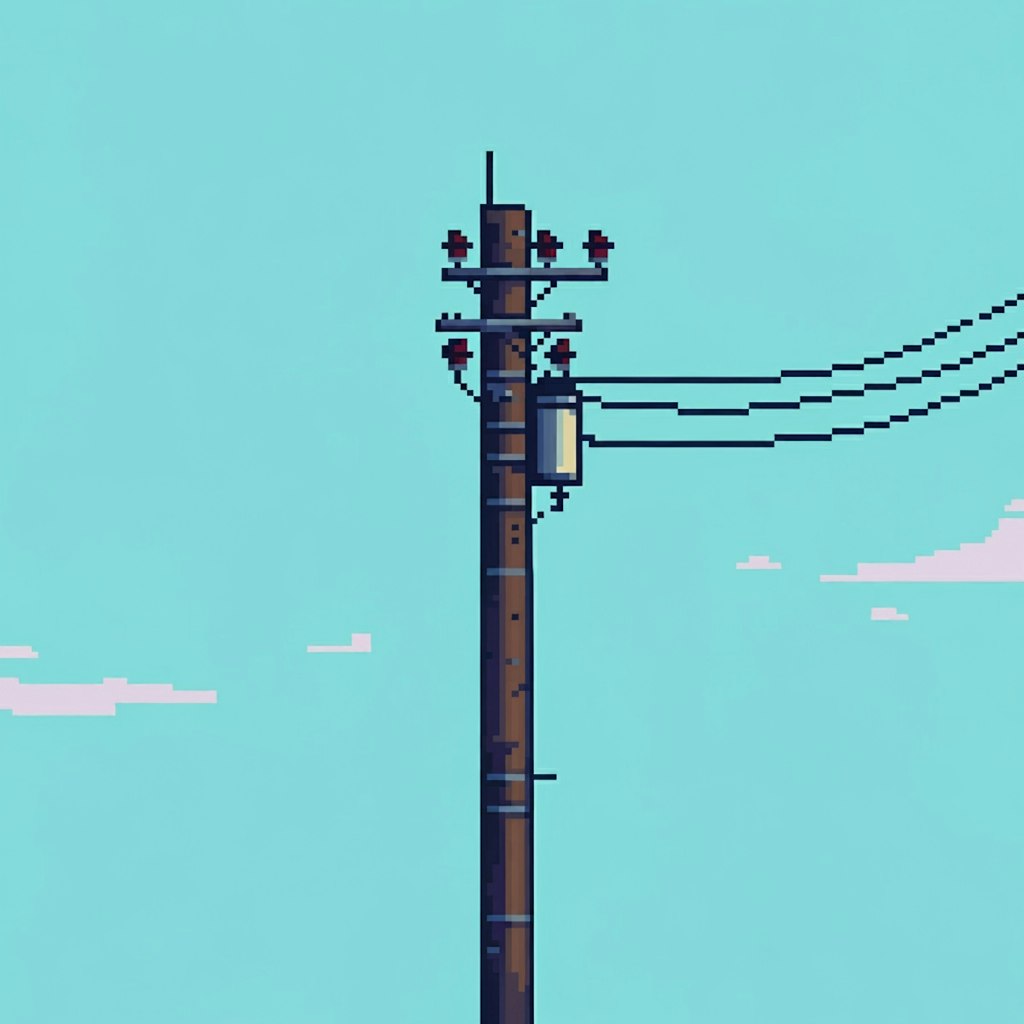 電柱のドット絵