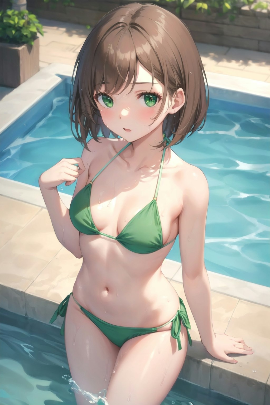 green bikini