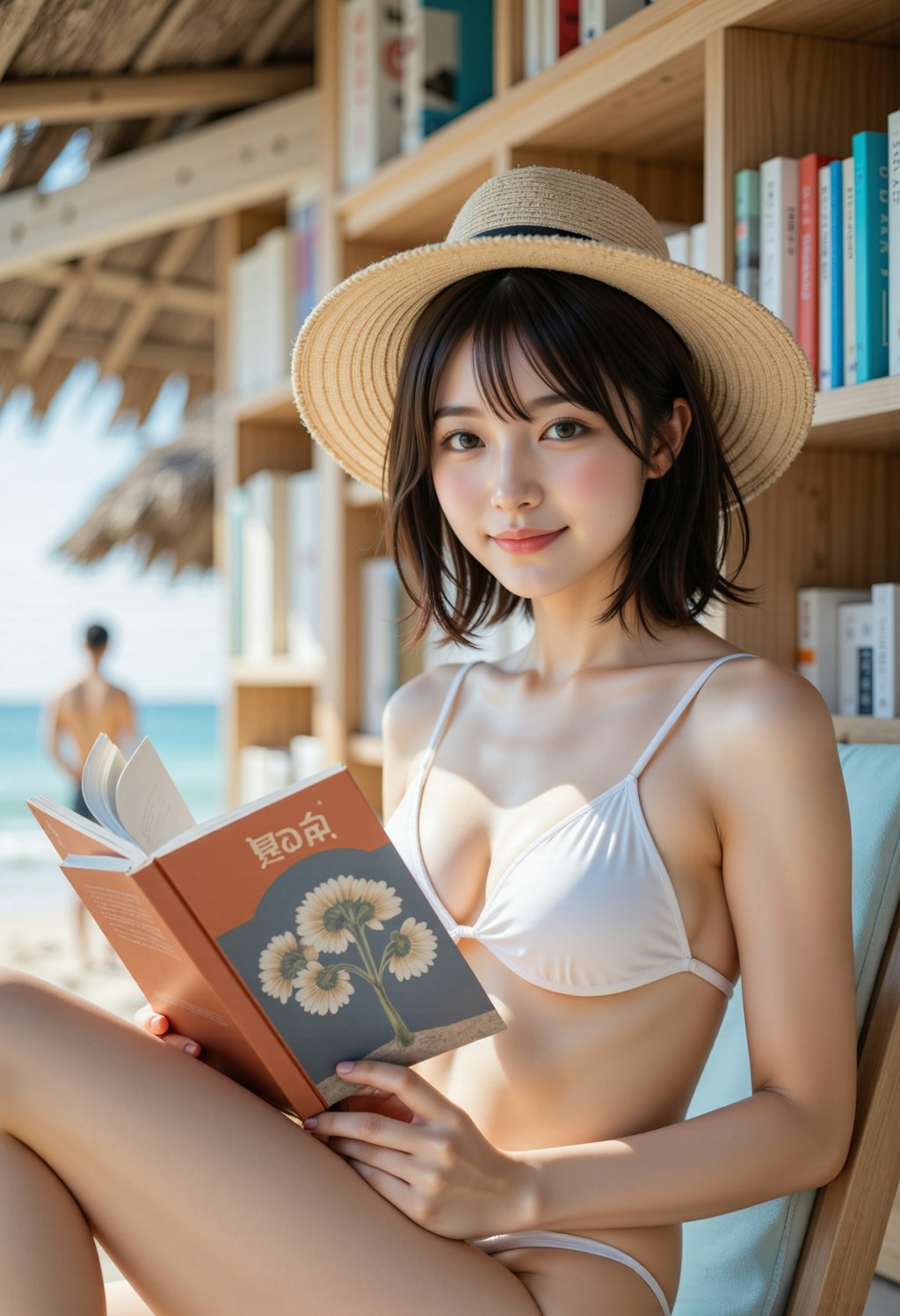 ビーチの本屋さん