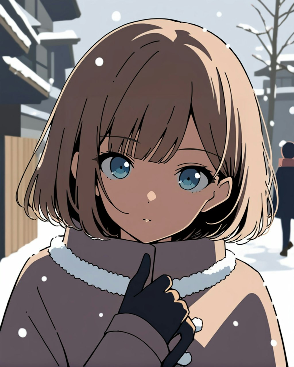 雪の日の女の子