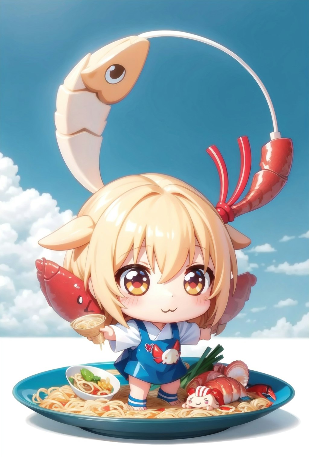 ねんどろいどseafood noodle（ちちぷい生成版）