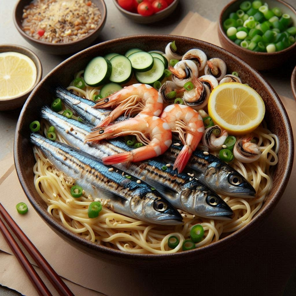 秋のseafood noodle開発