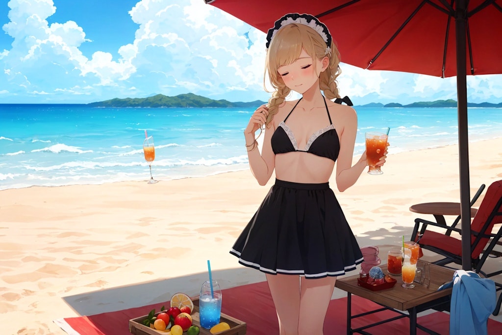 メイドさんとバカンス🏝️🍹