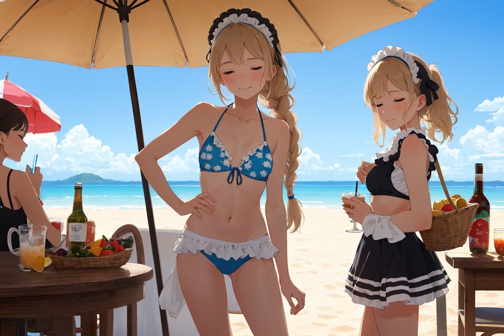 メイドさんとバカンス🏝️🍹