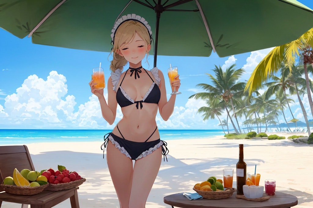 メイドさんとバカンス🏝️🍹