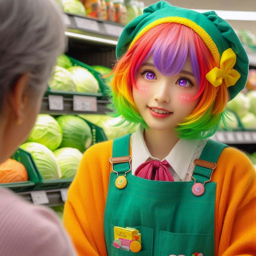 キャベツ売り場のUNICORNちゃん