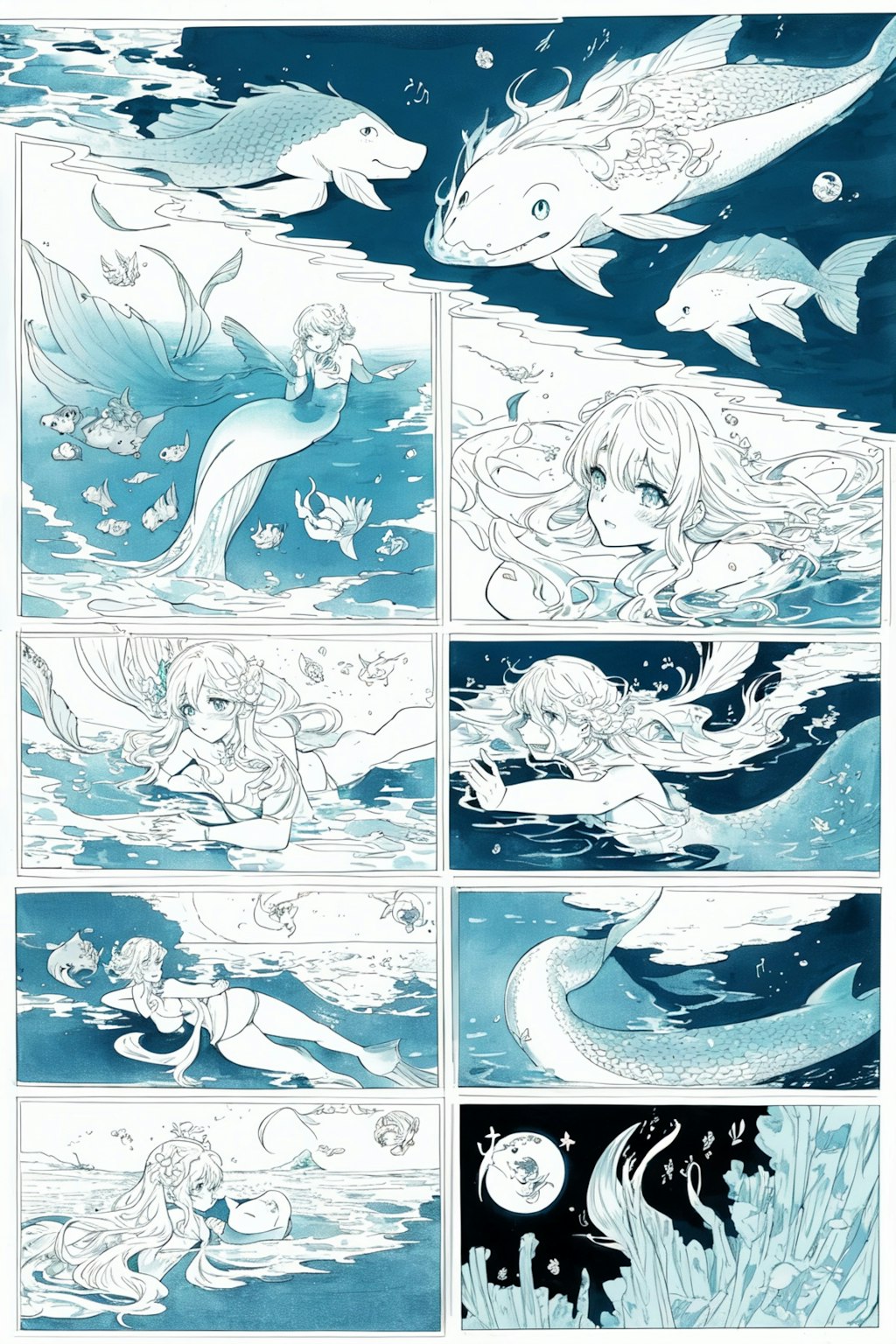 漫画を描いてみる（人魚姫編）