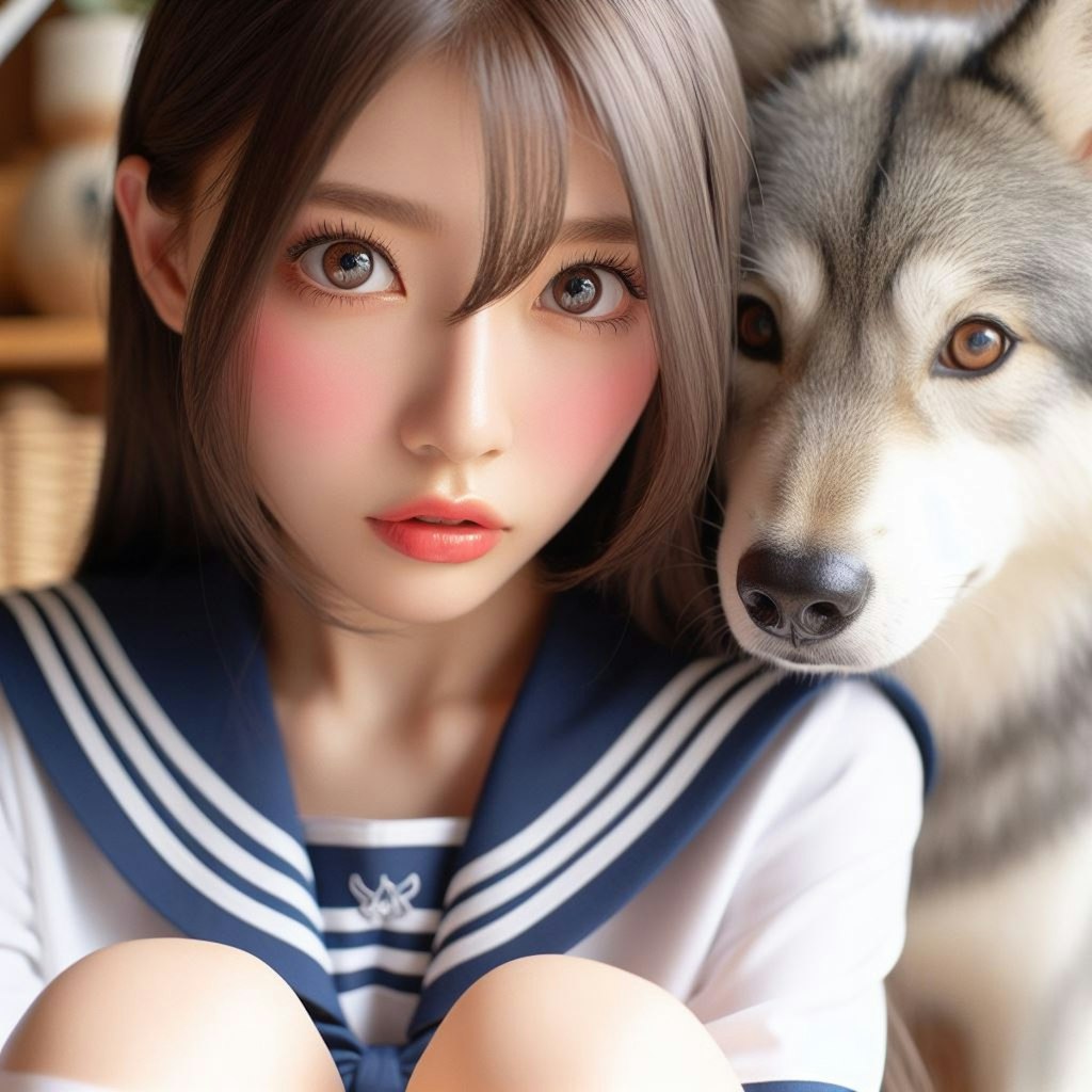 女子高校生🐺