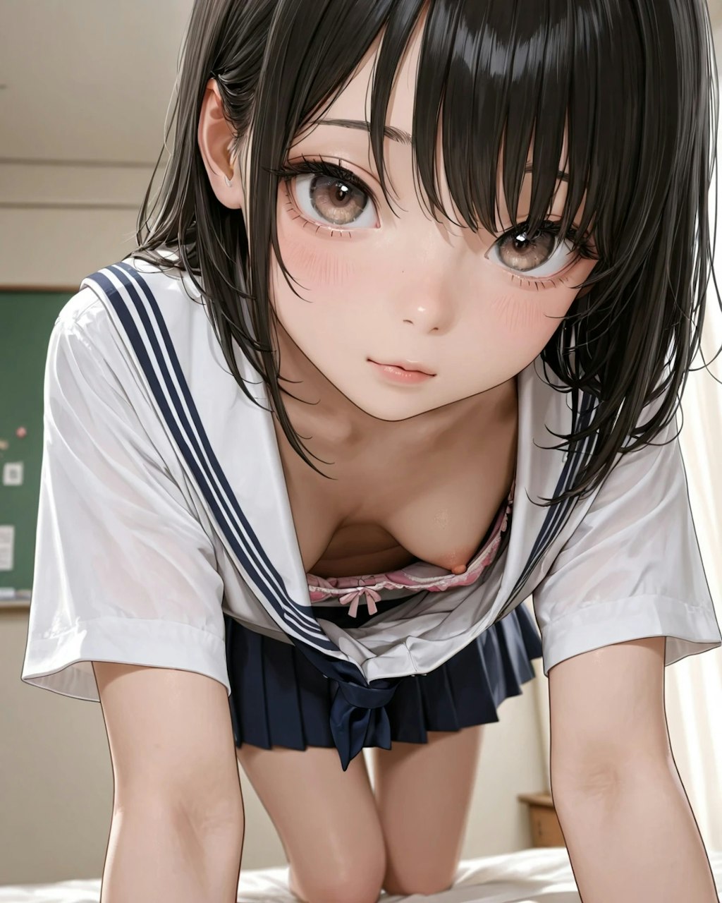 胸チラ