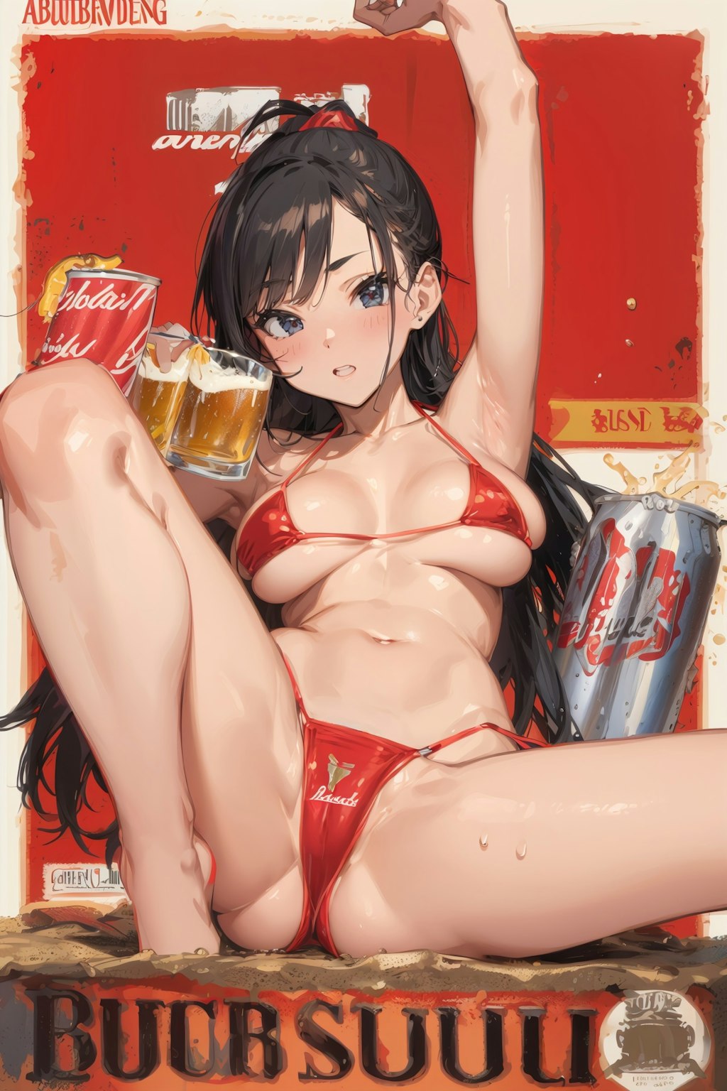飲み屋にあるビールのポスター