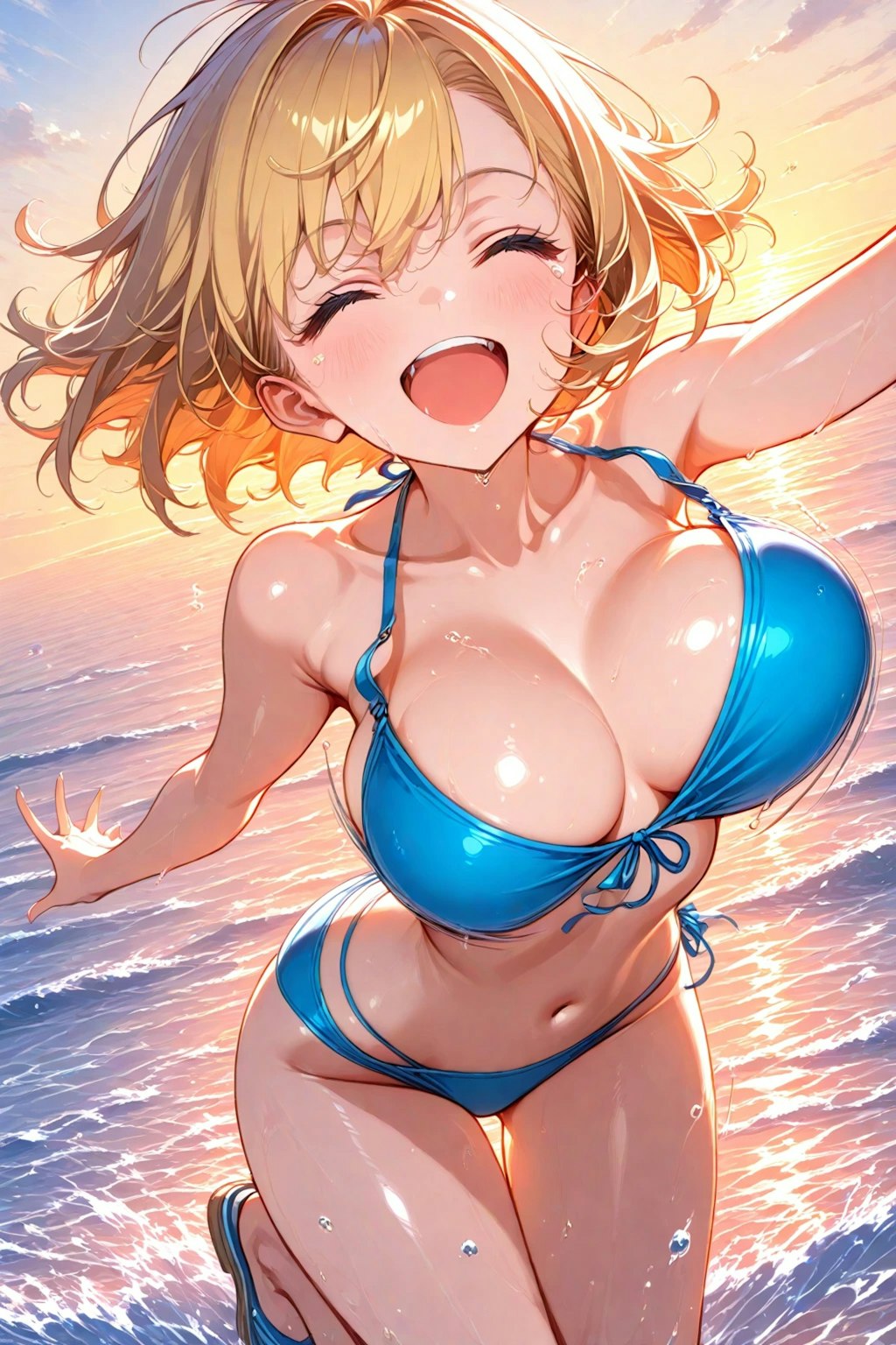 海だー！