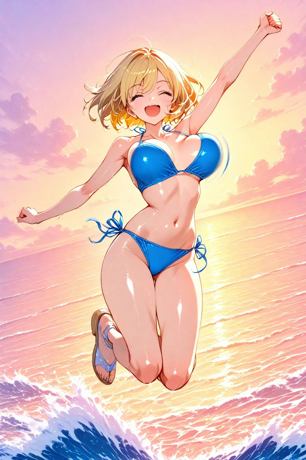 海だー！
