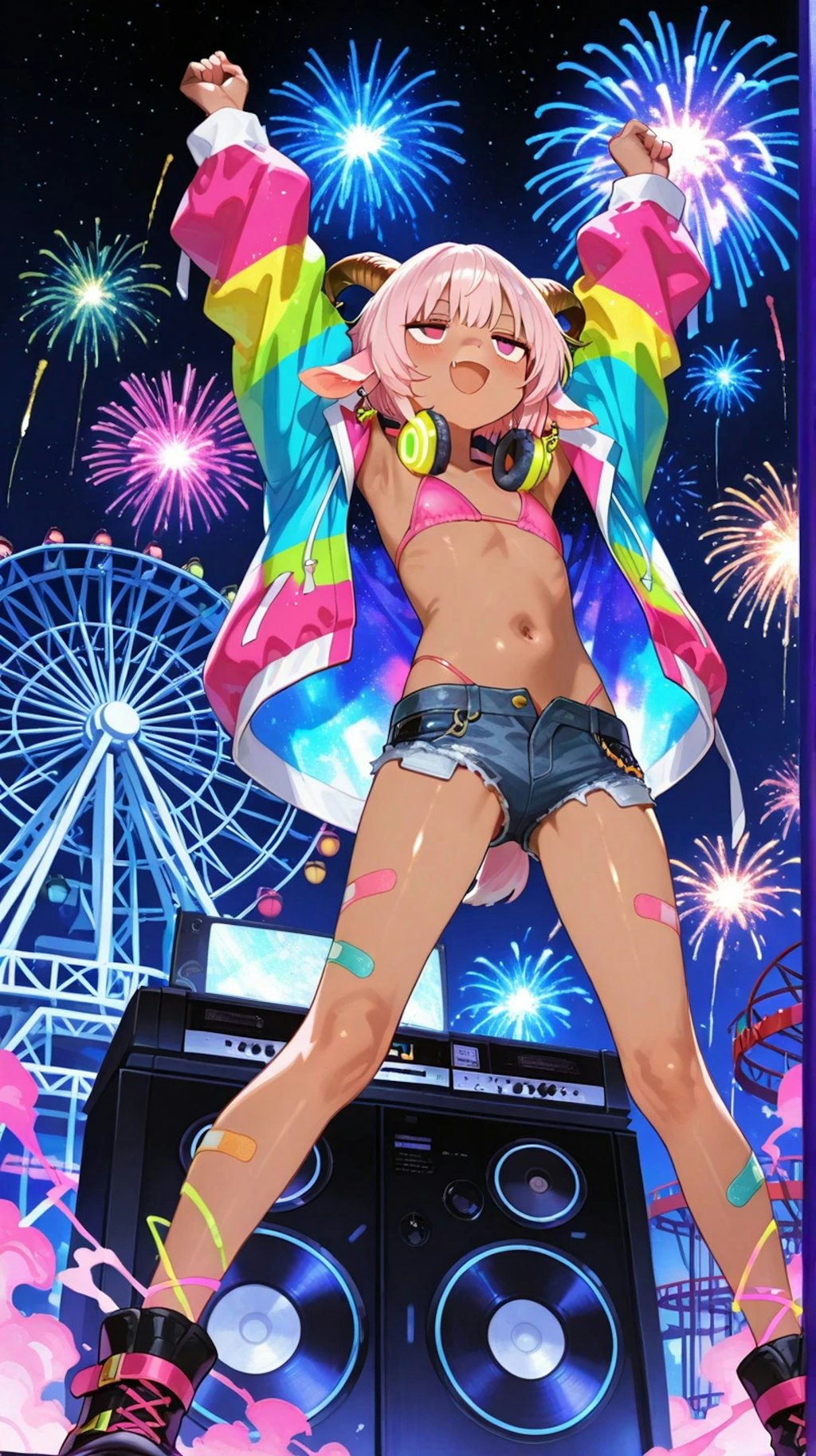エグいドロップをくらわすヤギ