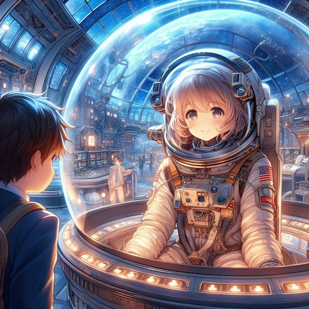 宇宙帰還船の展示