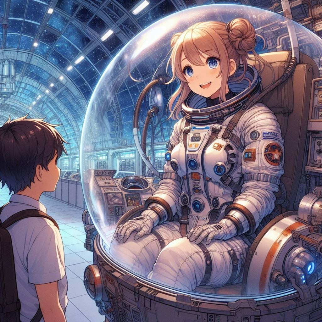 宇宙帰還船の展示