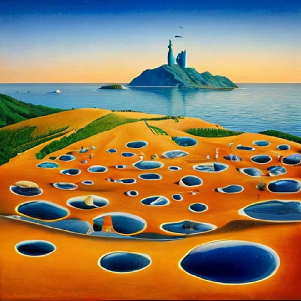 Surrealist paintings by Salvador Dali.