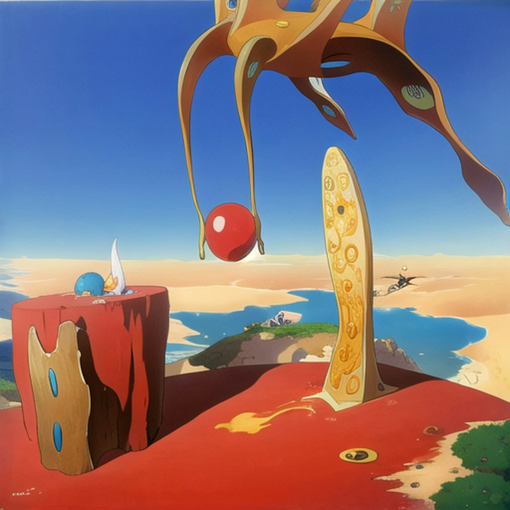 Surrealist paintings by Salvador Dali.