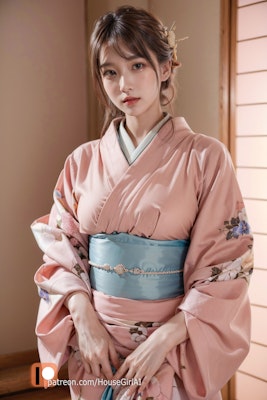 AI Girl Vol 460 | Pink Kimono