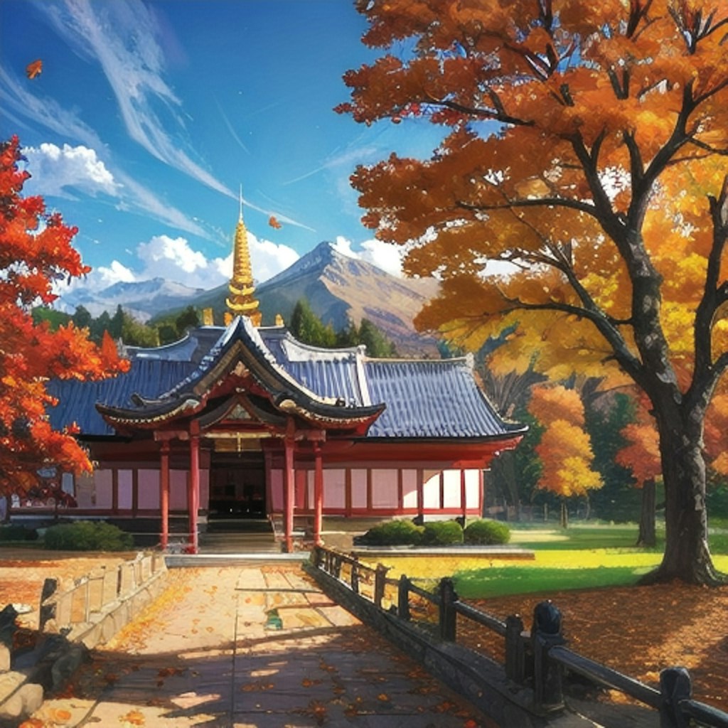 紅葉の寺院