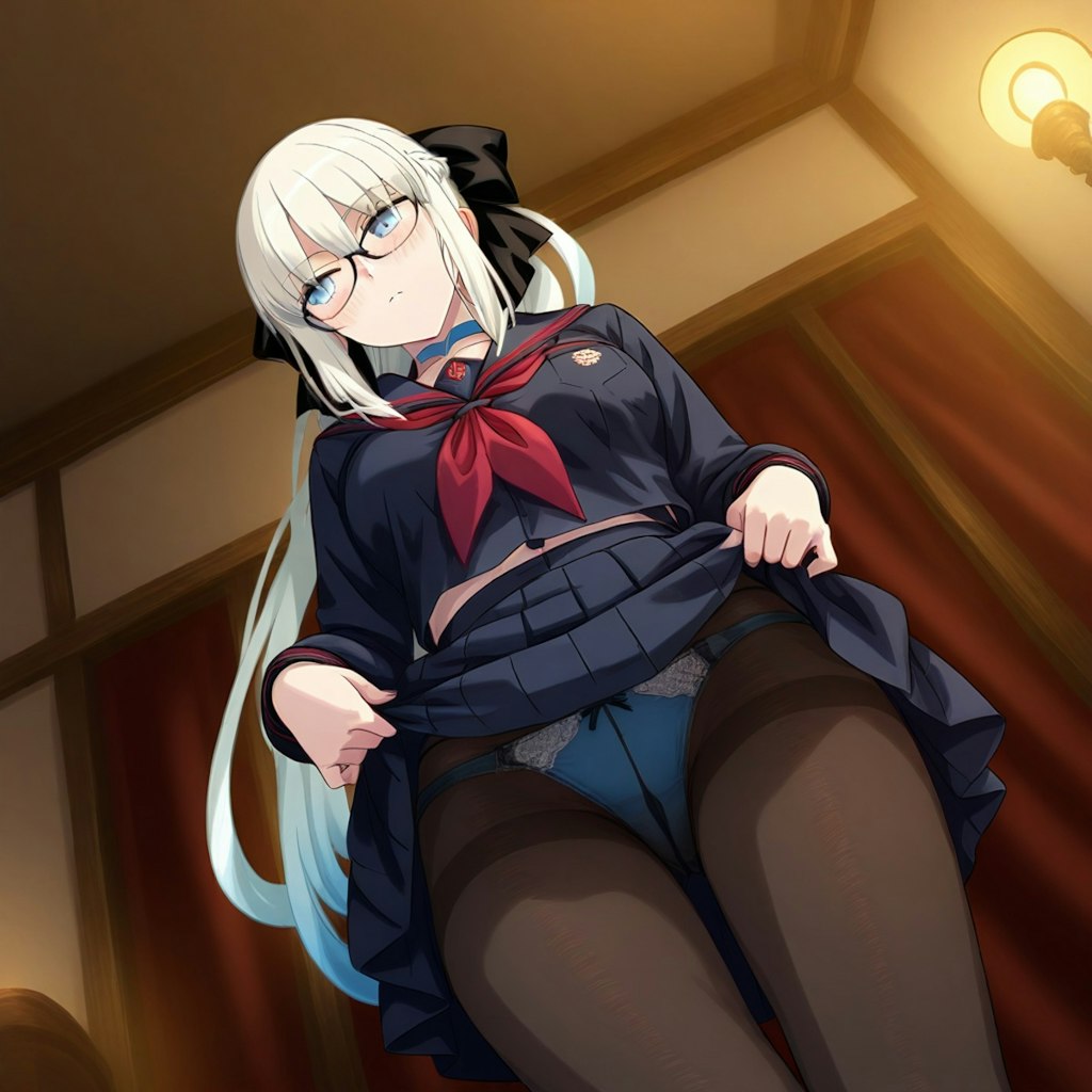 紺色セーラー服 #60 まったく・・・わが夫の趣味とはいえ恥ずかしい