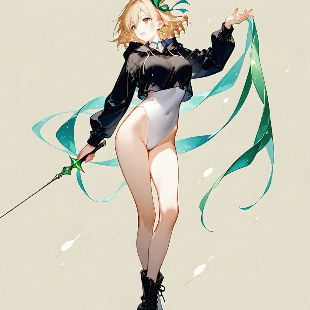 金髪ショート（新体操）美少女
