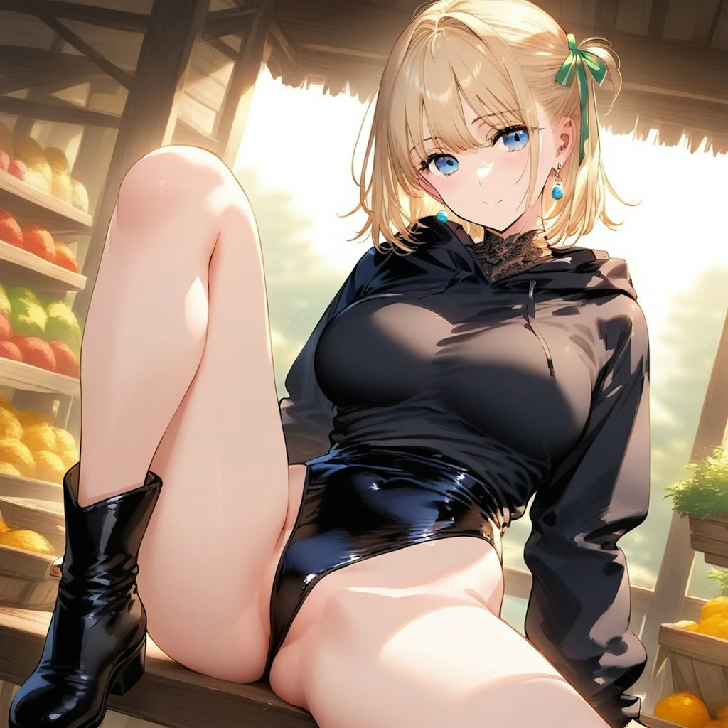 金髪ショート（新体操）美少女