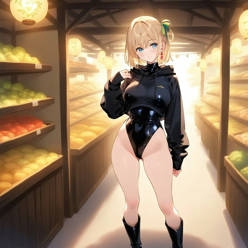 金髪ショート（新体操）美少女