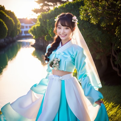 シアンの韓風の花嫁です