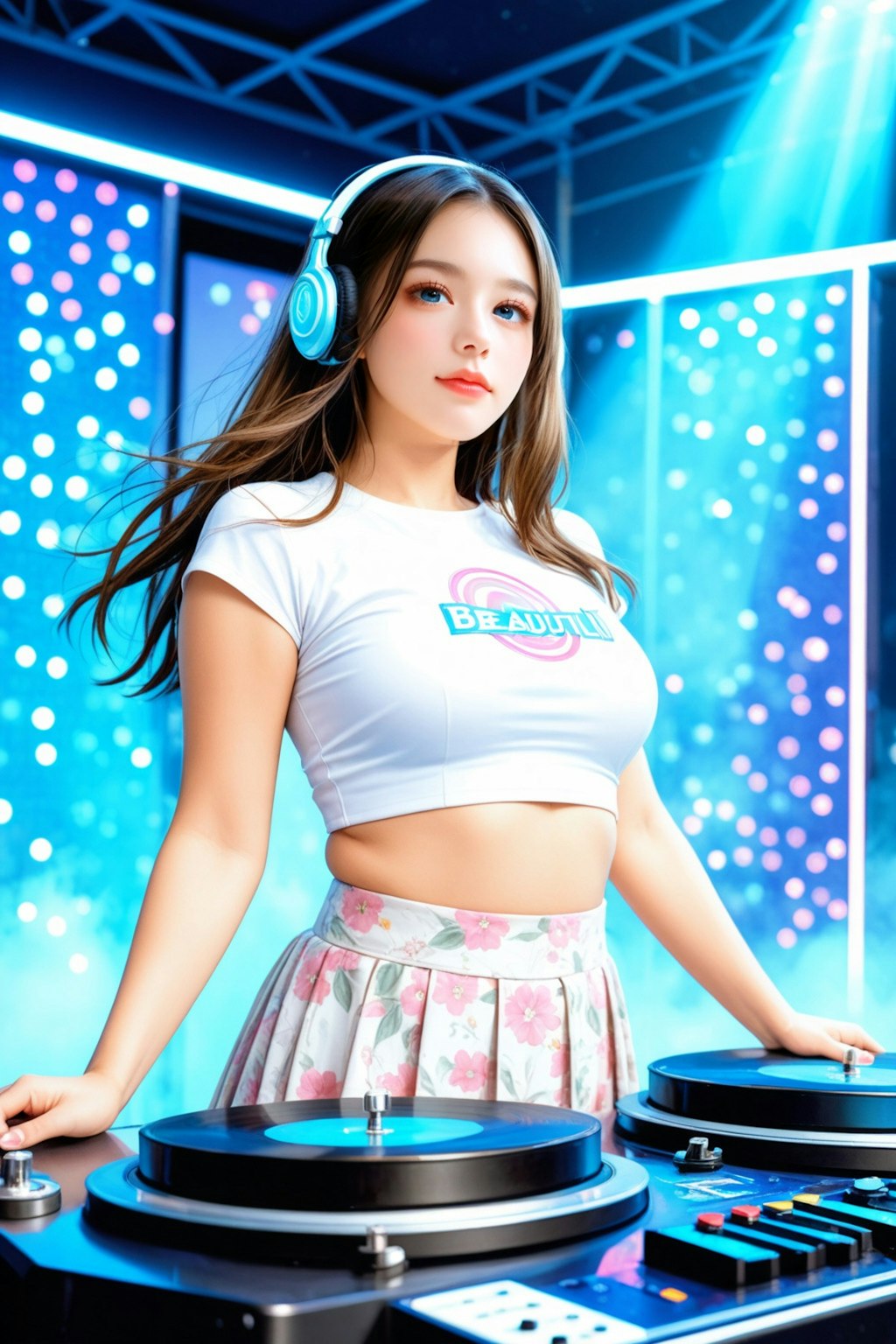 DJ女性 Let me see your hands up!