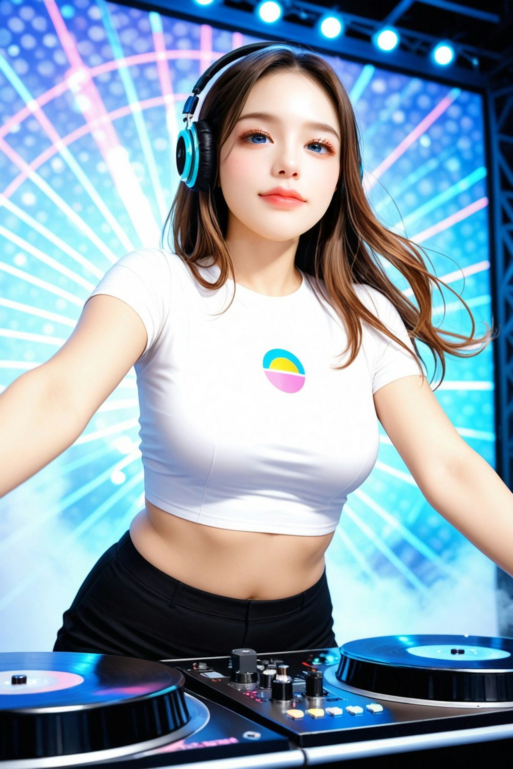 DJ女性 Let me see your hands up!