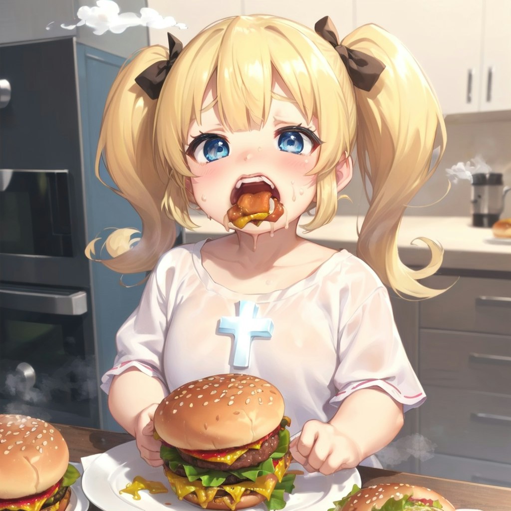 ハンバーガーにマスタード入れすぎた女の子ｗ