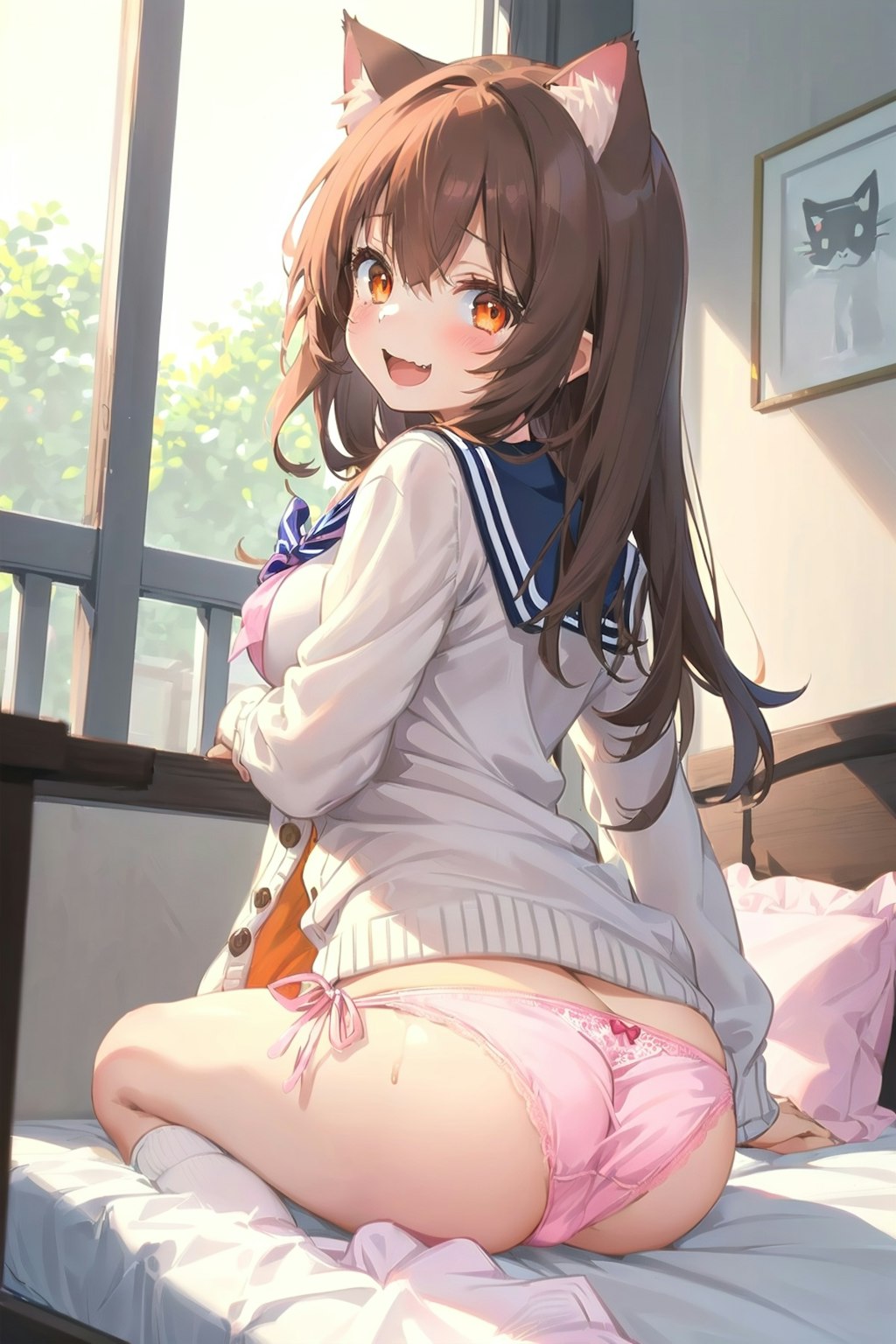 制服茶ネコちゃん