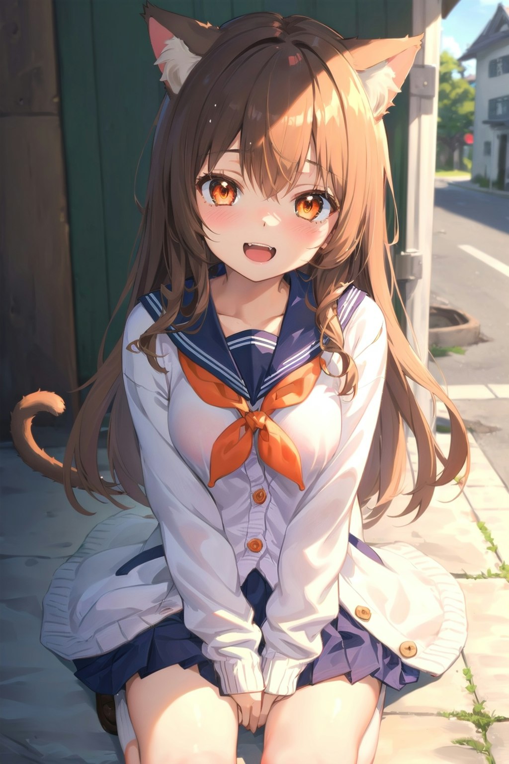 制服茶ネコちゃん